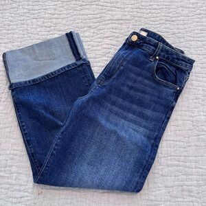 High-Rise Straight Leg Wide Cuff